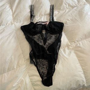 Victoria’s Secret Shine Strap Lace Bodysuit Lingerie